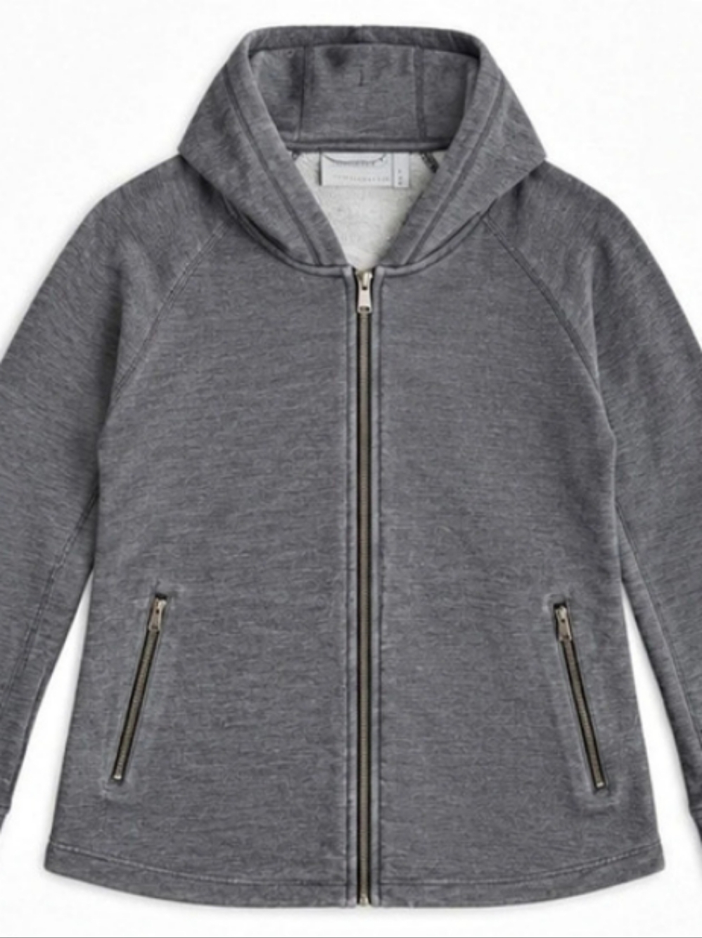 Athleta Women's Large Gray Full Zip Hoodie Jacket Zip Pockets Athleisure L